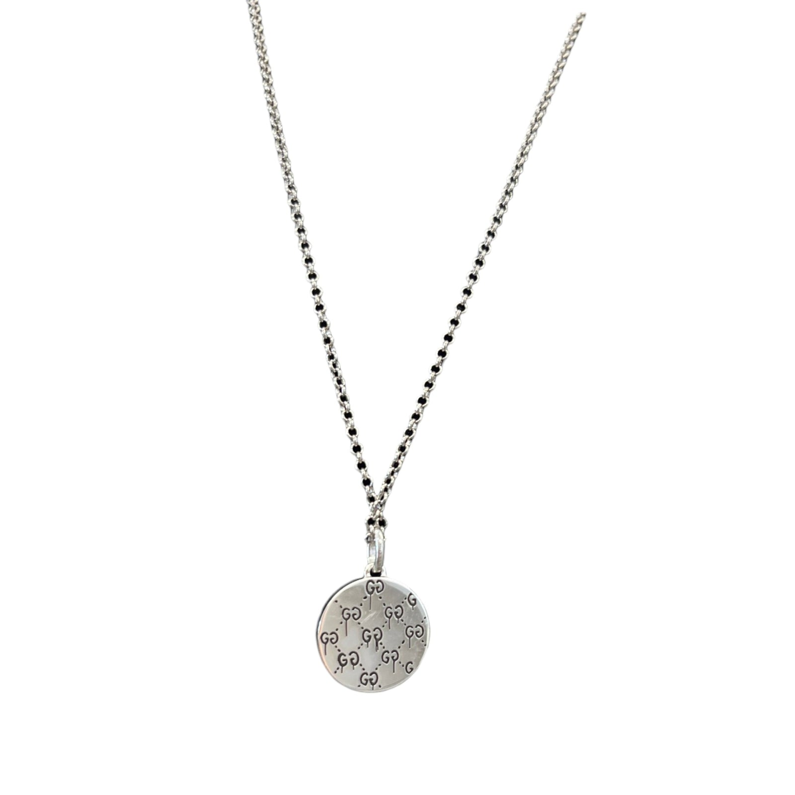 Gucci Women's Ghost logo Necklace Silver - Photo 2