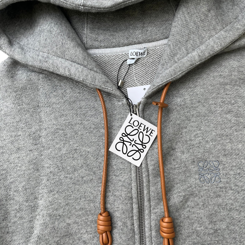 Women's Anagram Embroidered Zip Up Hoodie Grey Size L / UK 12