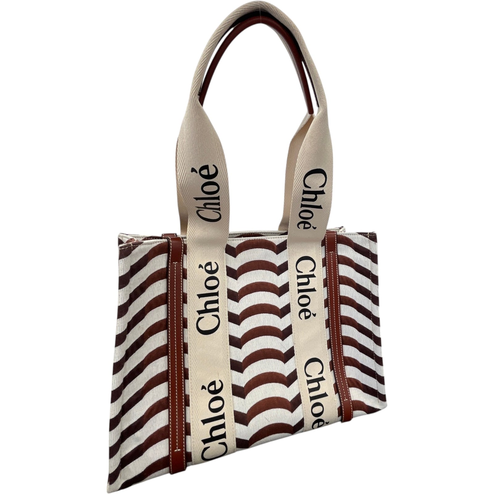 Chloe Women's Woody Medium Tote Bag Brown - Photo 5