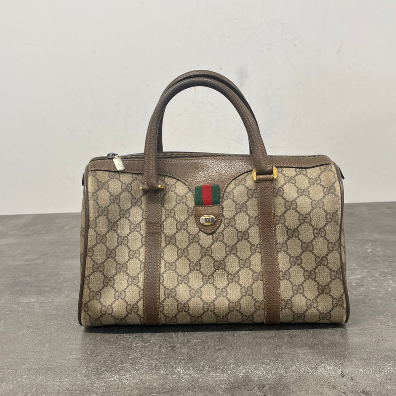 Men's GG Supreme Bowling Travel Bag Brown