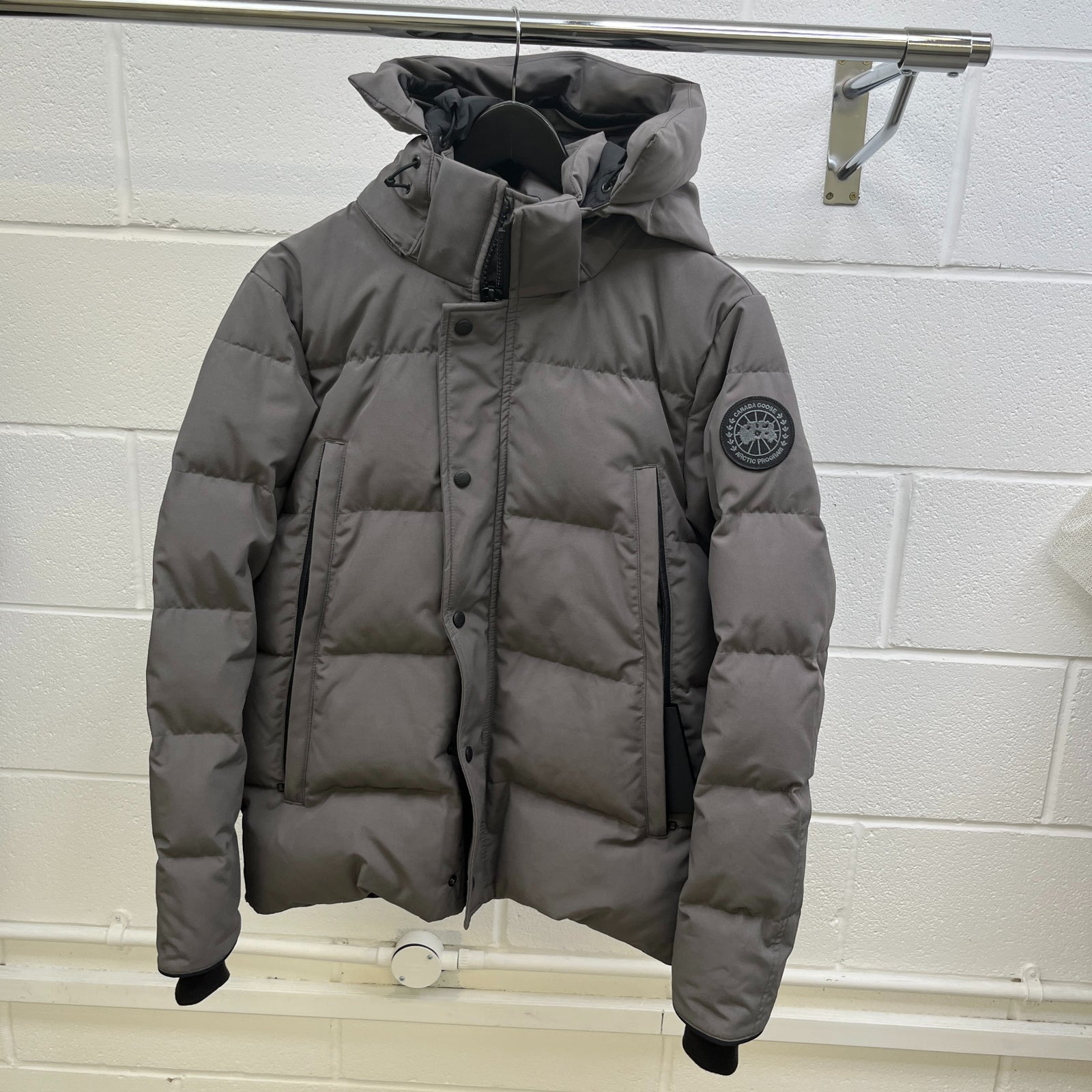 Men's Wyndham Parka Down Jacket Grey Size S - Photo 8