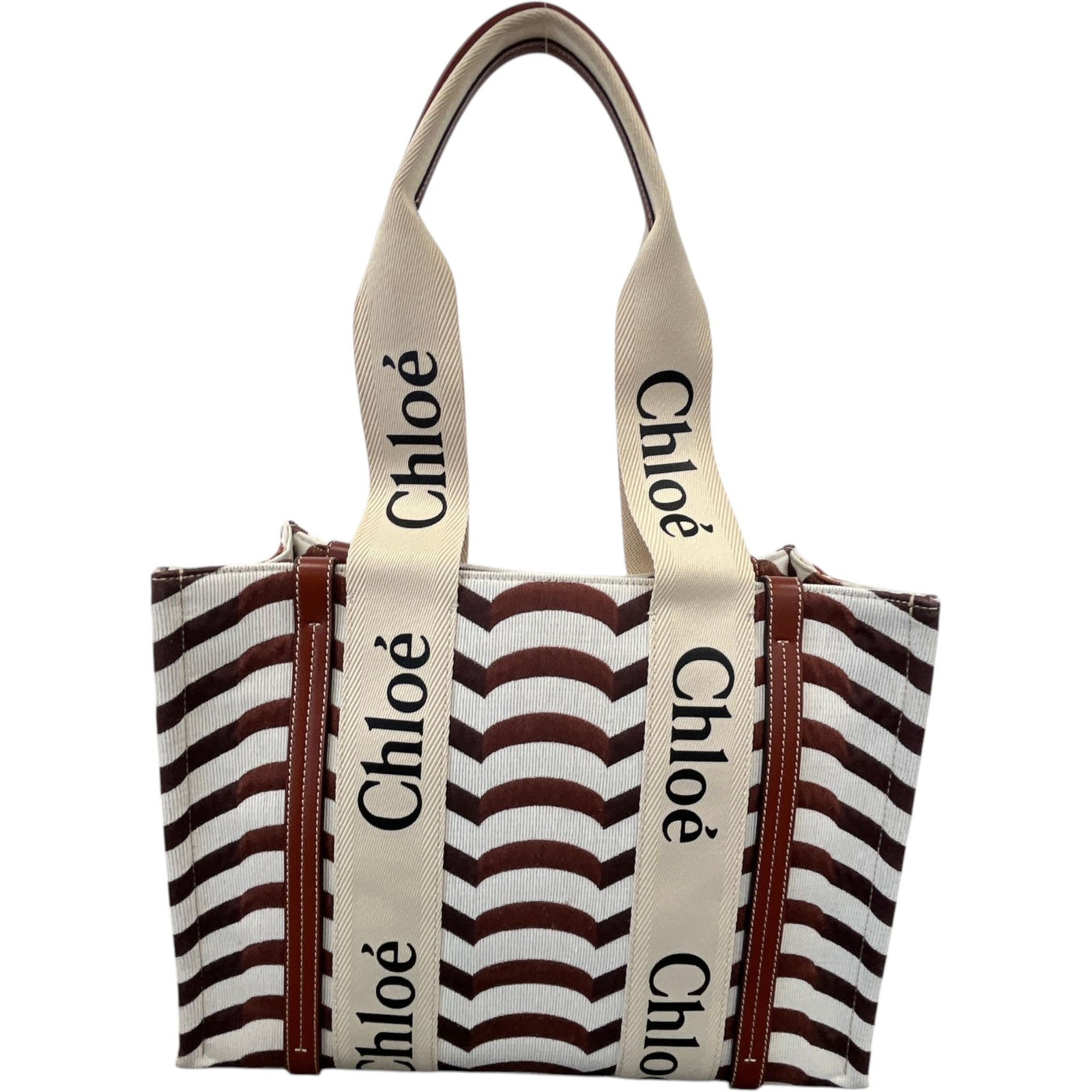 Chloe Women's Woody Medium Tote Bag Brown - Photo 3