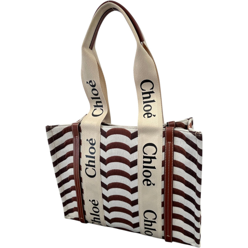 Chloe Women's Woody Medium Tote Bag Brown