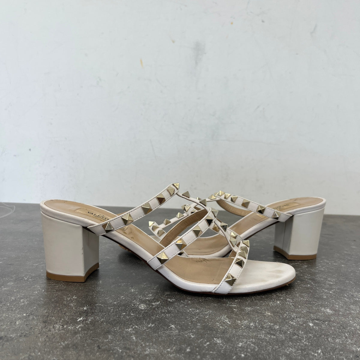 Women's Rockstud Heels White Size UK 6 / EU 39 - Photo 11