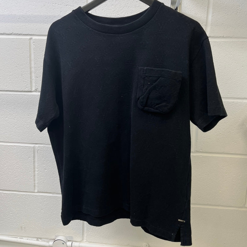 Men's Monogram Signature 3D Pocket T-Shirt Black Size L