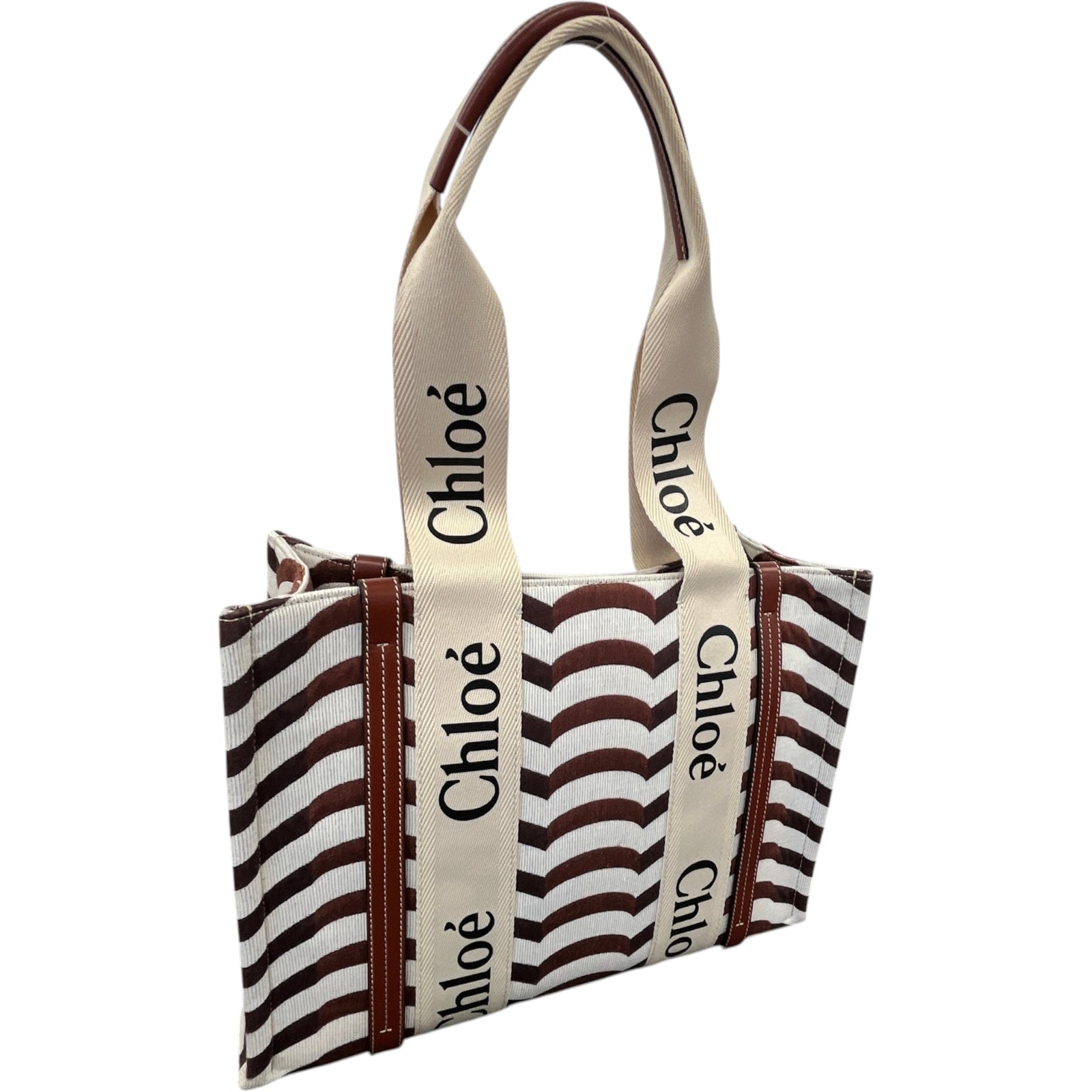 Chloe Women's Woody Medium Tote Bag Brown - Photo 9