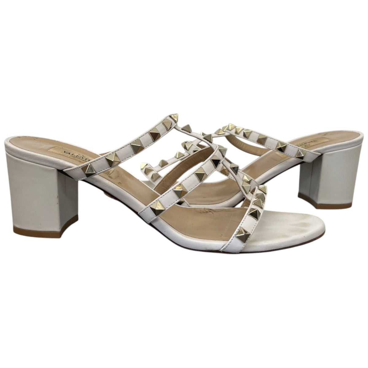 Women's Rockstud Heels White Size UK 6 / EU 39 - Photo 3