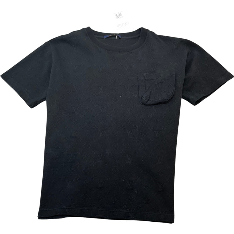 Men's Monogram Signature 3D Pocket T-Shirt Black Size L