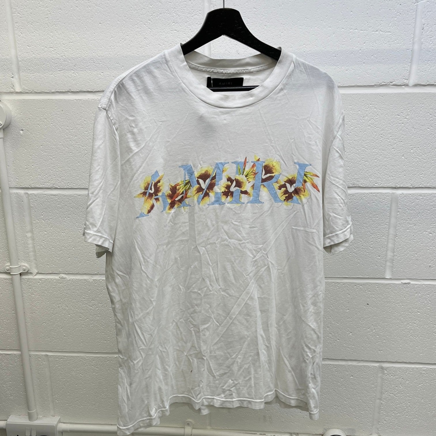 Men's Logo Print T-Shirt White Size M - Photo 8