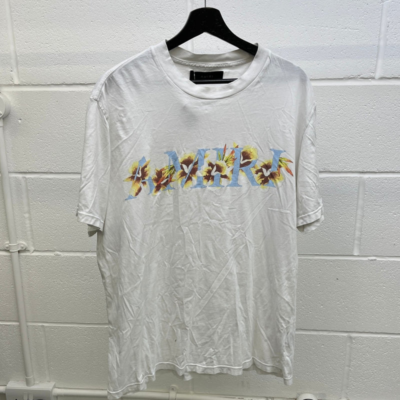 Men's Logo Print T-Shirt White Size M