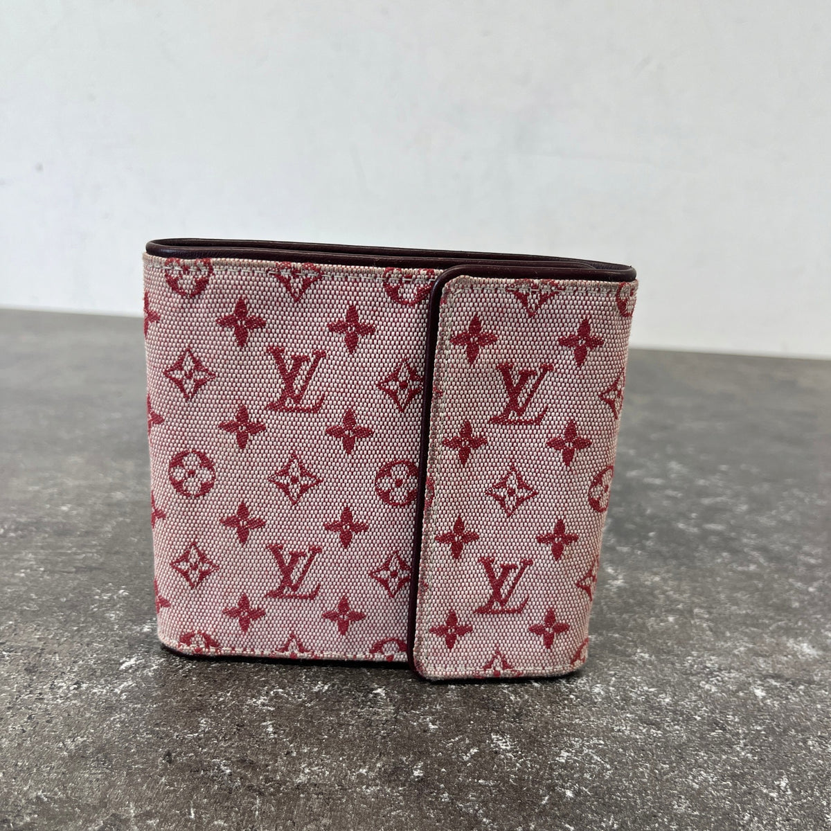Women's Monogram Mini Lin Canvas Wallet Pink - Photo 12