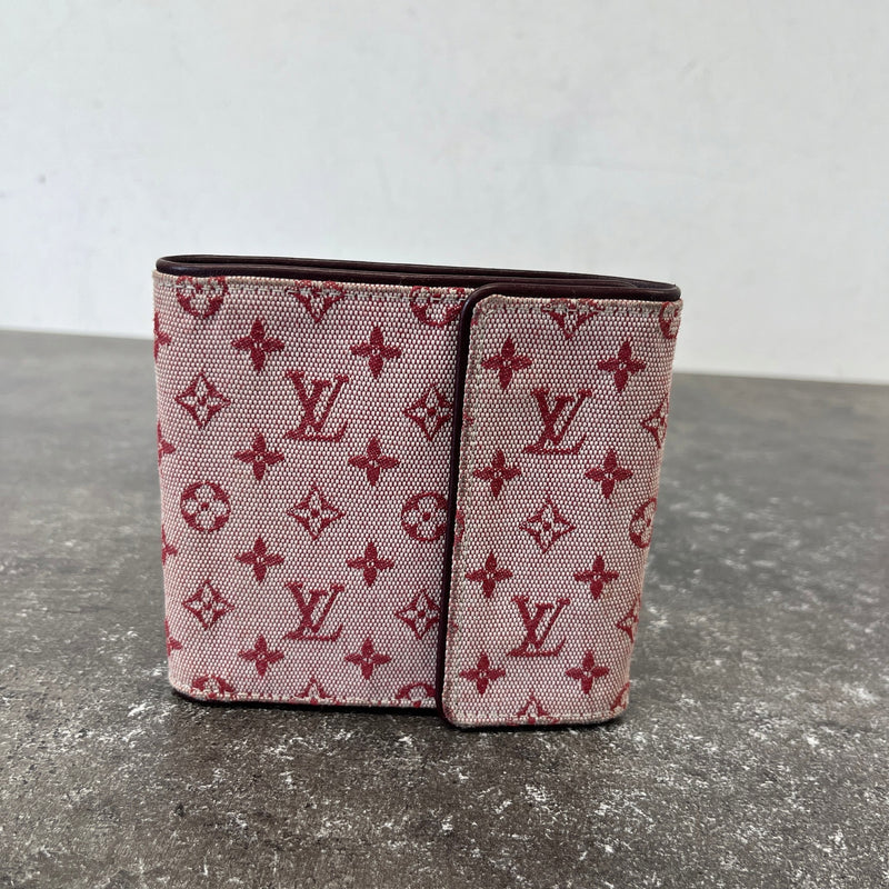 Women's Monogram Mini Lin Canvas Wallet Pink