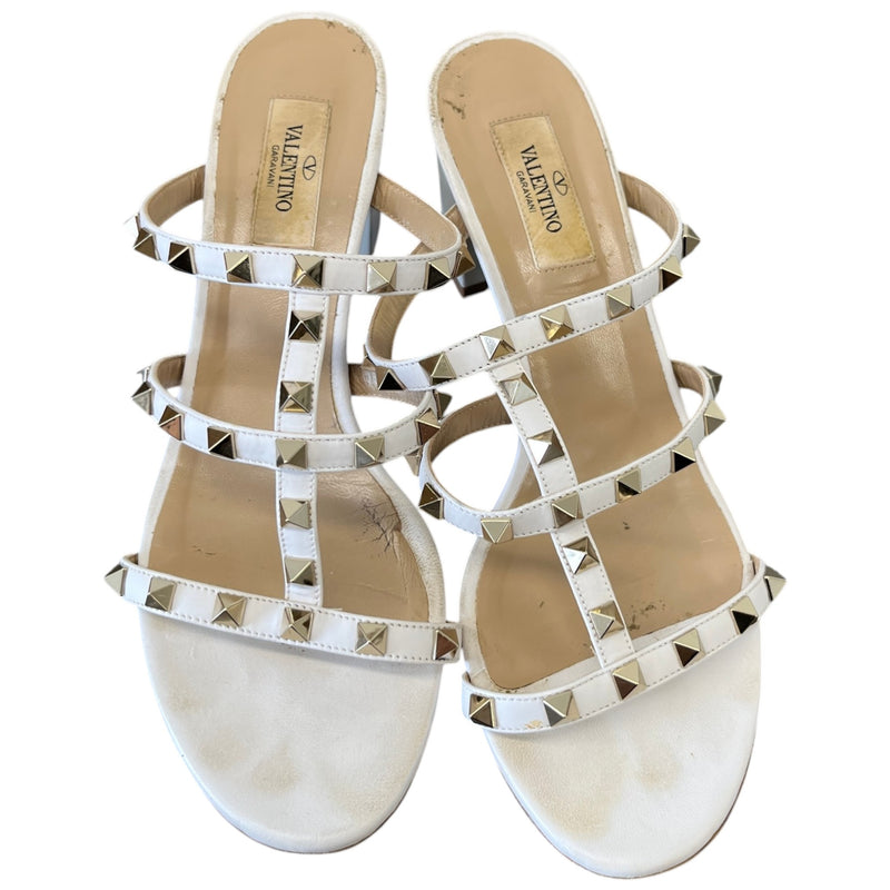 Women's Rockstud Heels White Size UK 6 / EU 39