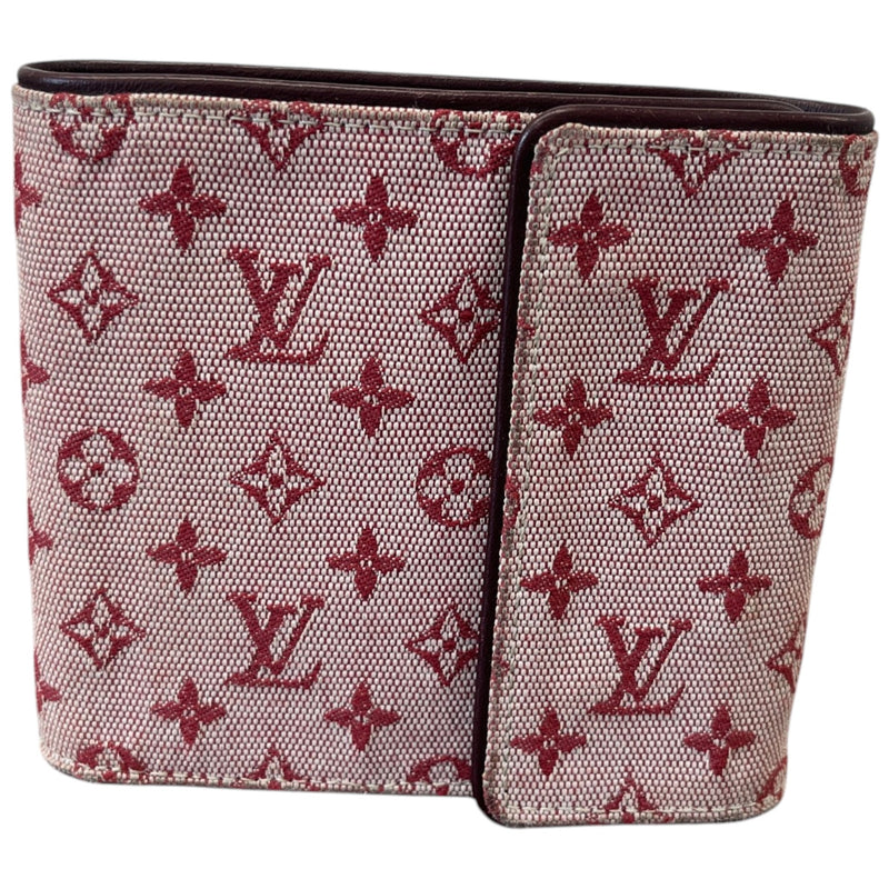 Women's Monogram Mini Lin Canvas Wallet Pink