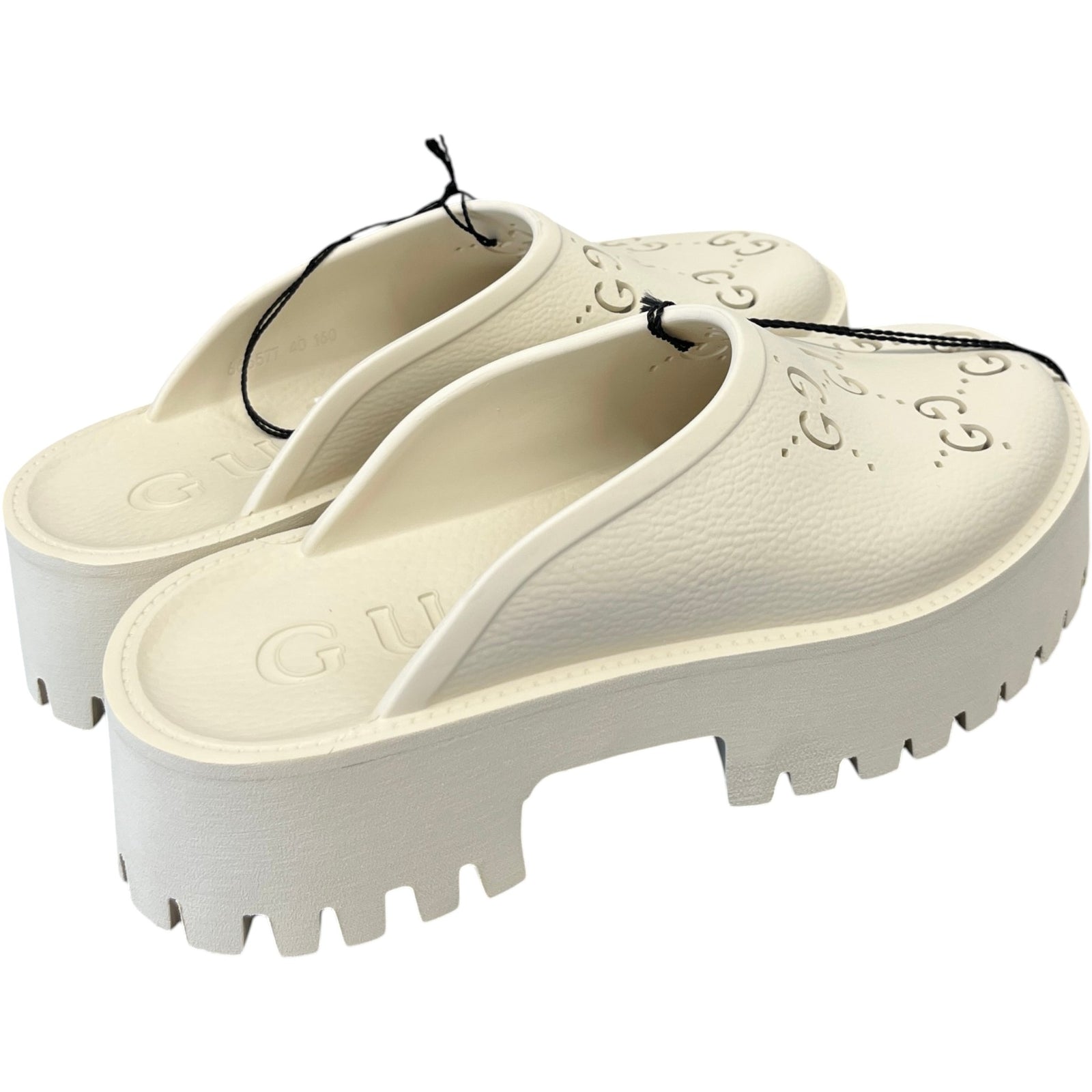 Gucci Women's GG Supreme Platform Sandals Beige Size 7 - Photo 8