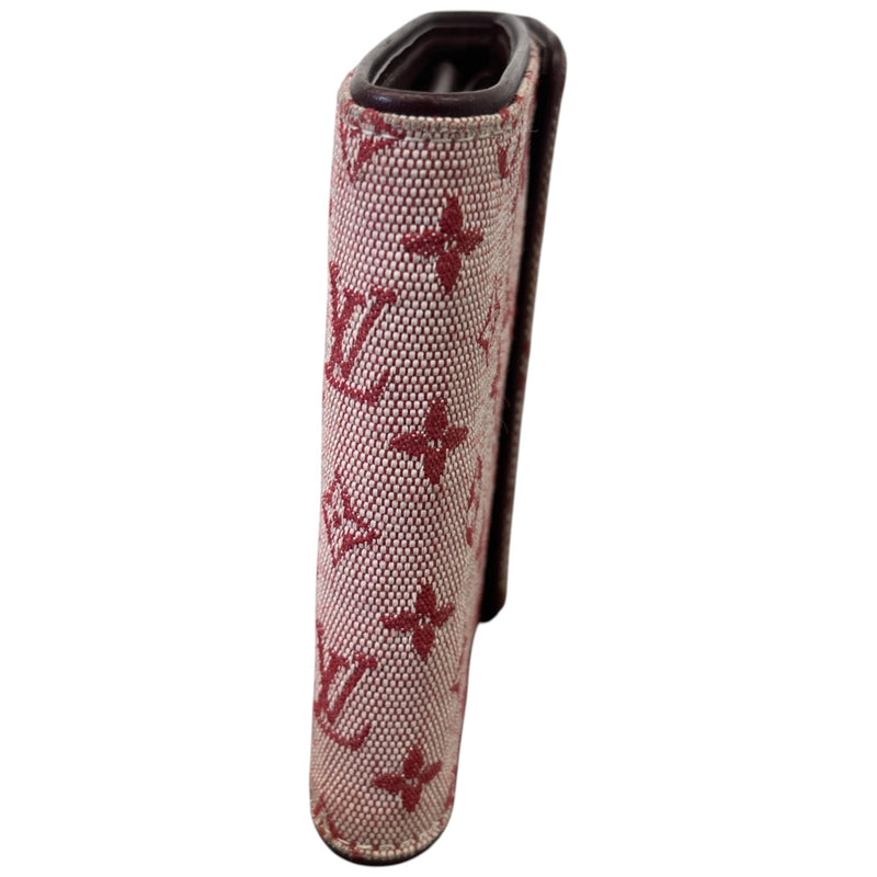 Women's Monogram Mini Lin Canvas Wallet Pink