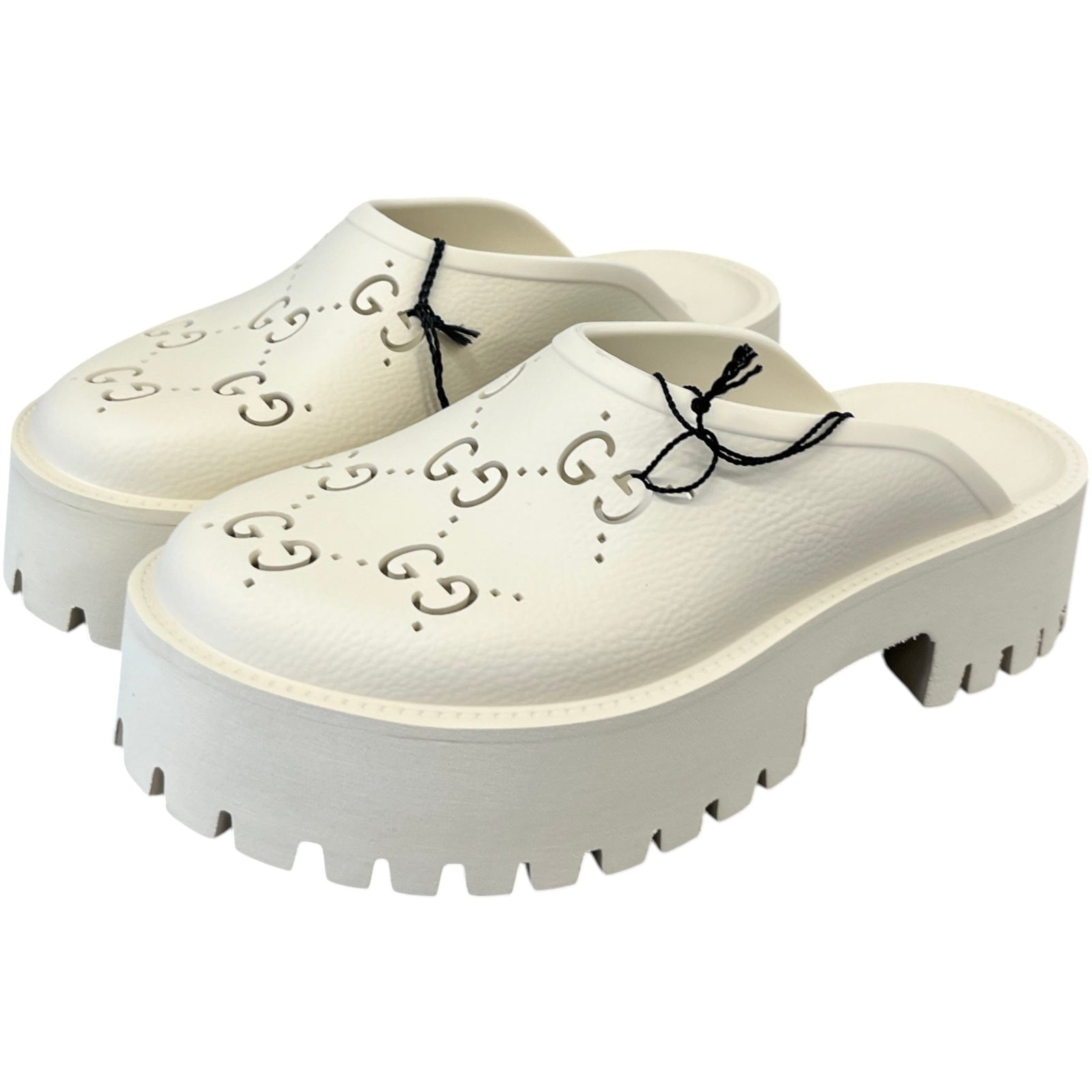 Gucci Women's GG Supreme Platform Sandals Beige Size 7 - Photo 9