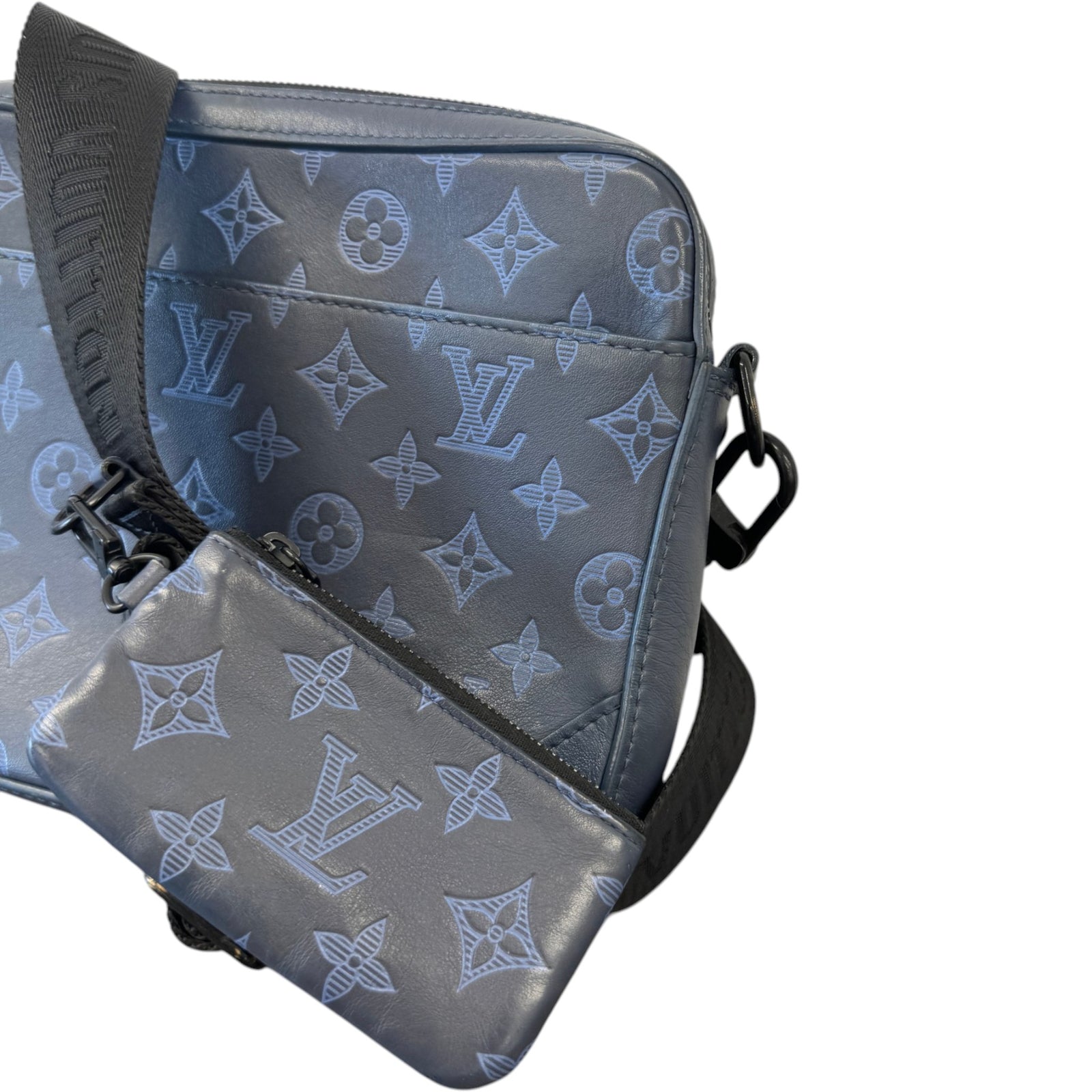Men's Monogram Duo Messenger Bag Navy - Photo 4