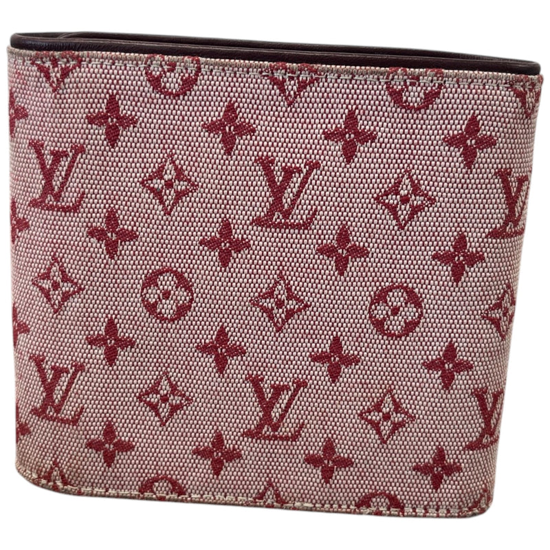 Women's Monogram Mini Lin Canvas Wallet Pink