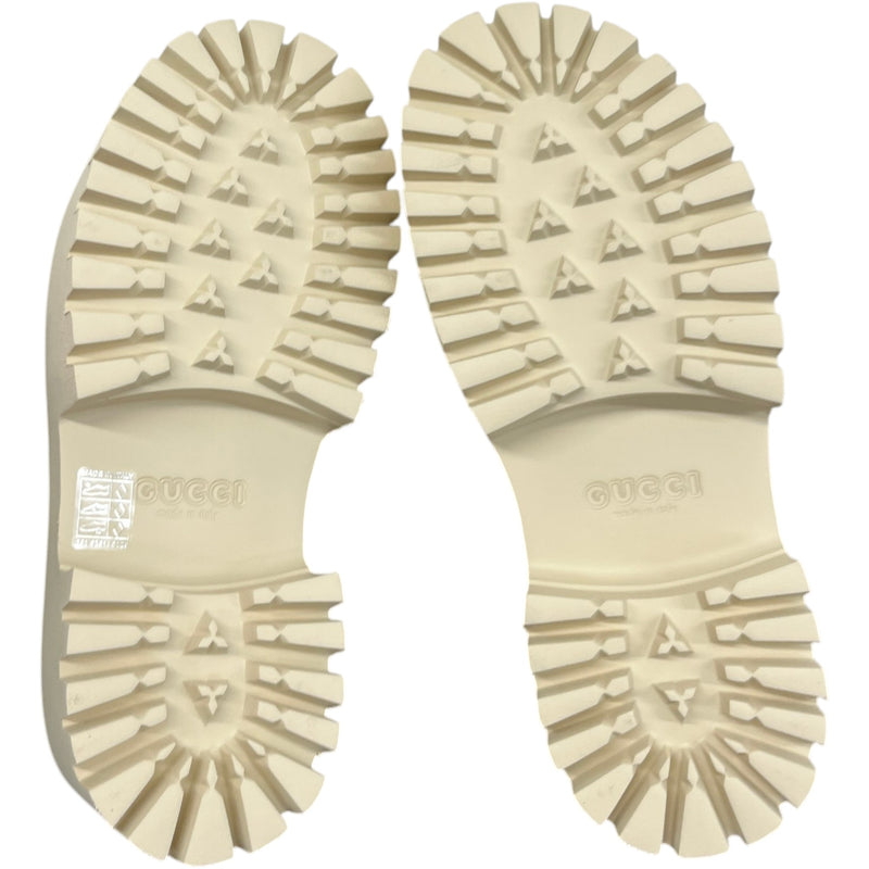 Gucci Women's GG Supreme Platform Sandals Beige Size 7