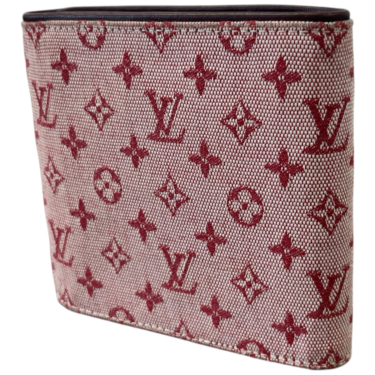 Women's Monogram Mini Lin Canvas Wallet Pink - Photo 8