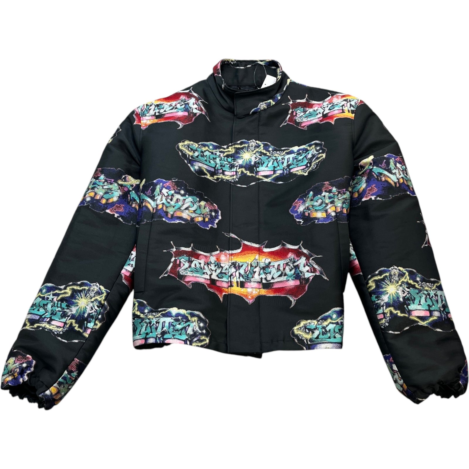 Men's Graffiti Print Jacket Black Size IT 50 / L - Photo 1