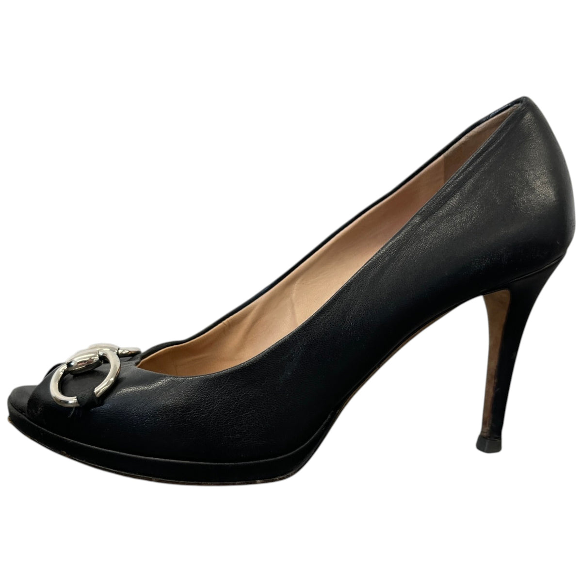 Women's Horsebit Heels Black Size UK 5.5 / EU 38.5 - Photo 5