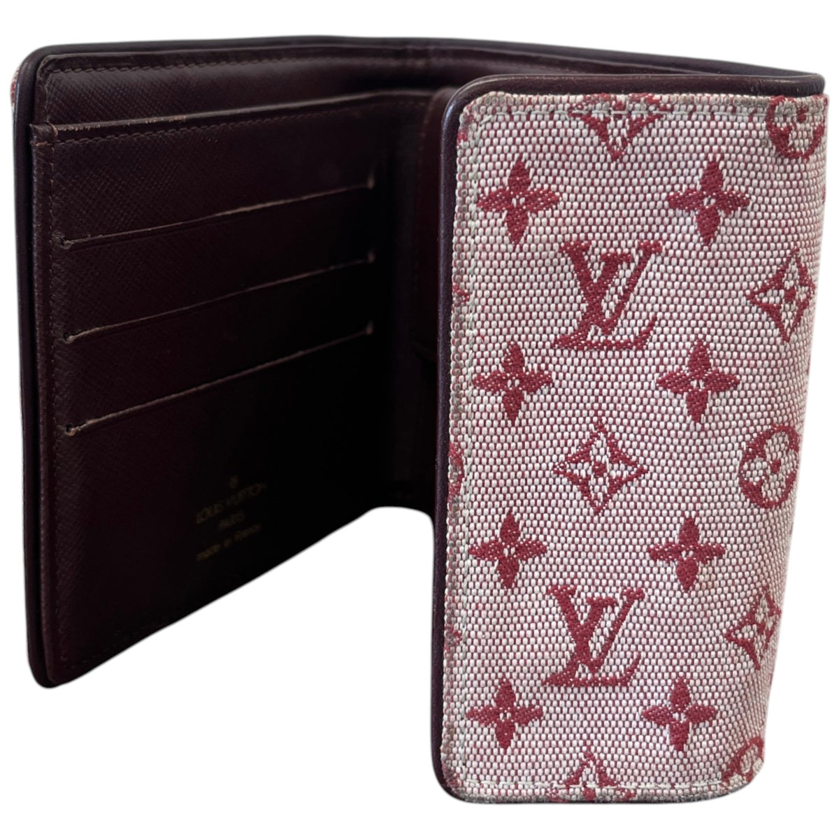 Women's Monogram Mini Lin Canvas Wallet Pink - Photo 9