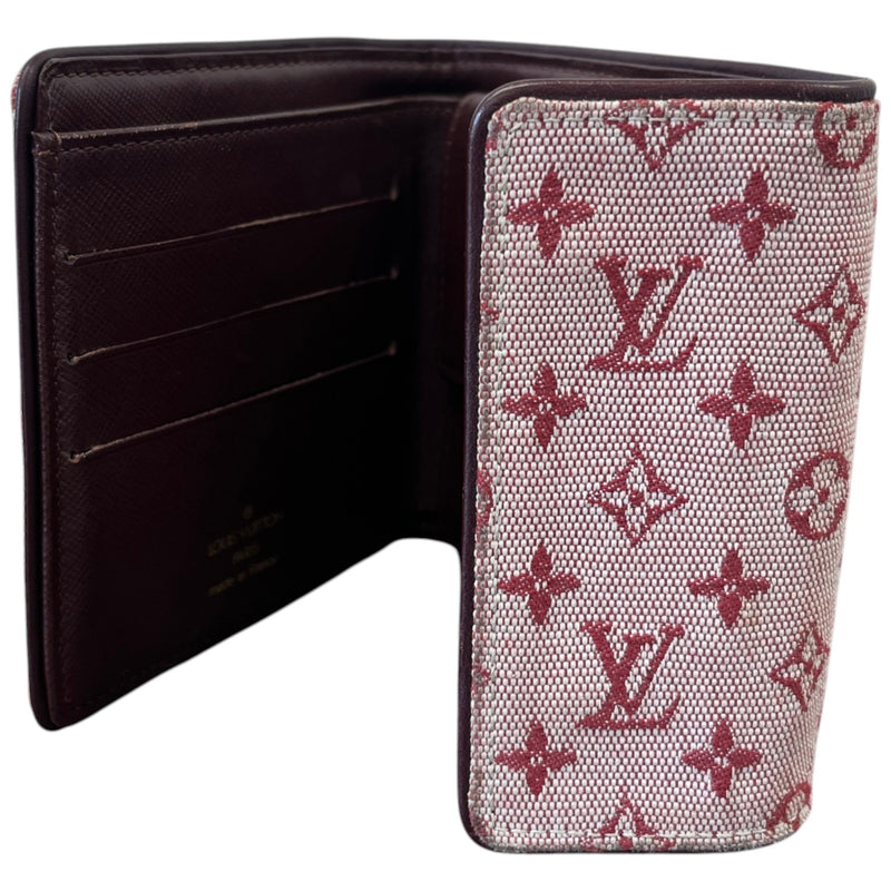 Women's Monogram Mini Lin Canvas Wallet Pink