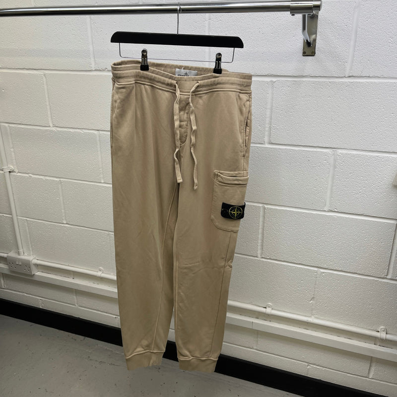 Men's Applique Logo Joggers Beige Size L / W34