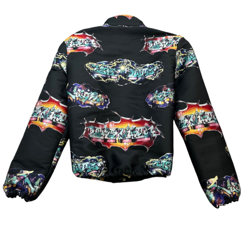 Men's Graffiti Print Jacket Black Size IT 50 / L