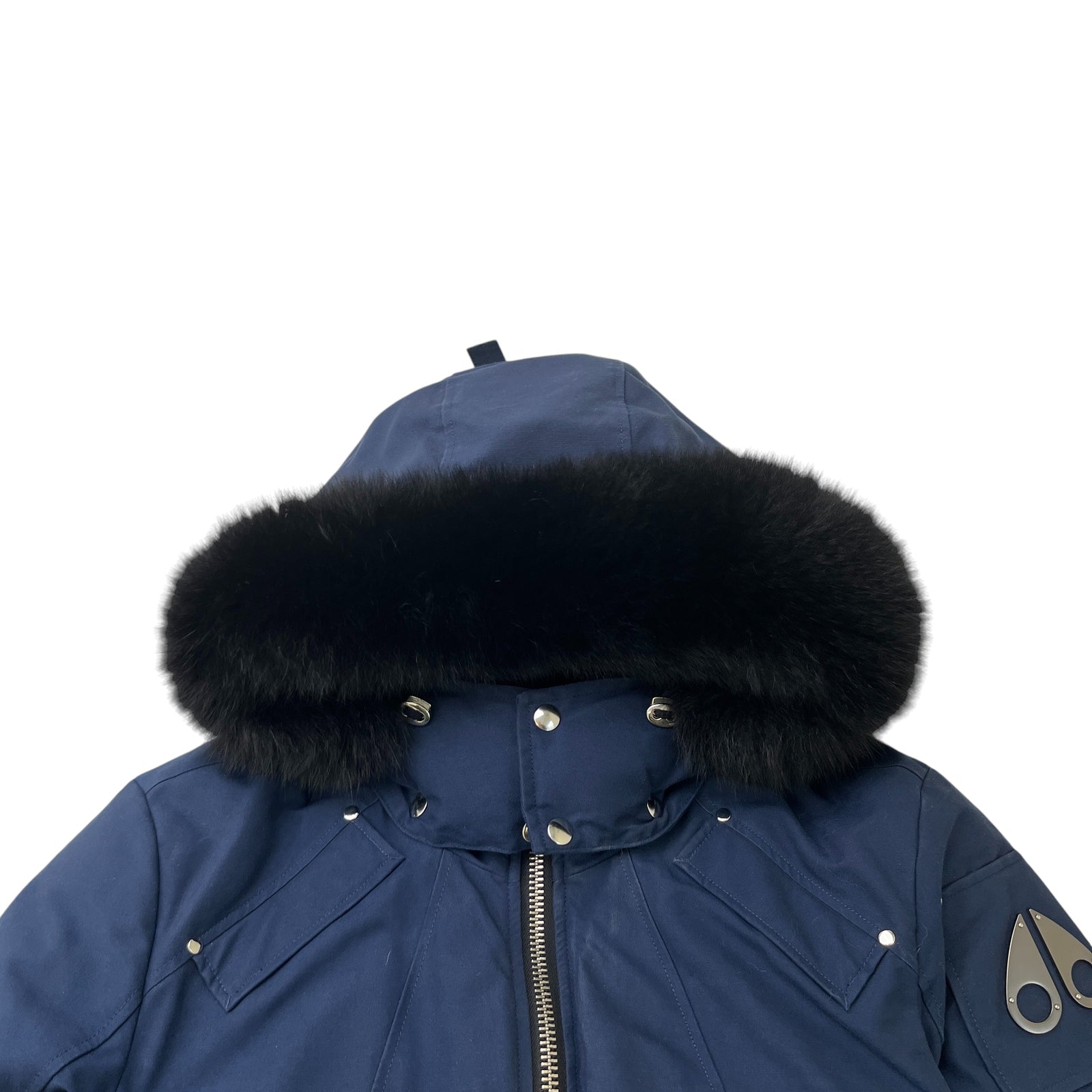 Men's Ballistic Bomber Down Jacket Navy Size XL - Photo 5