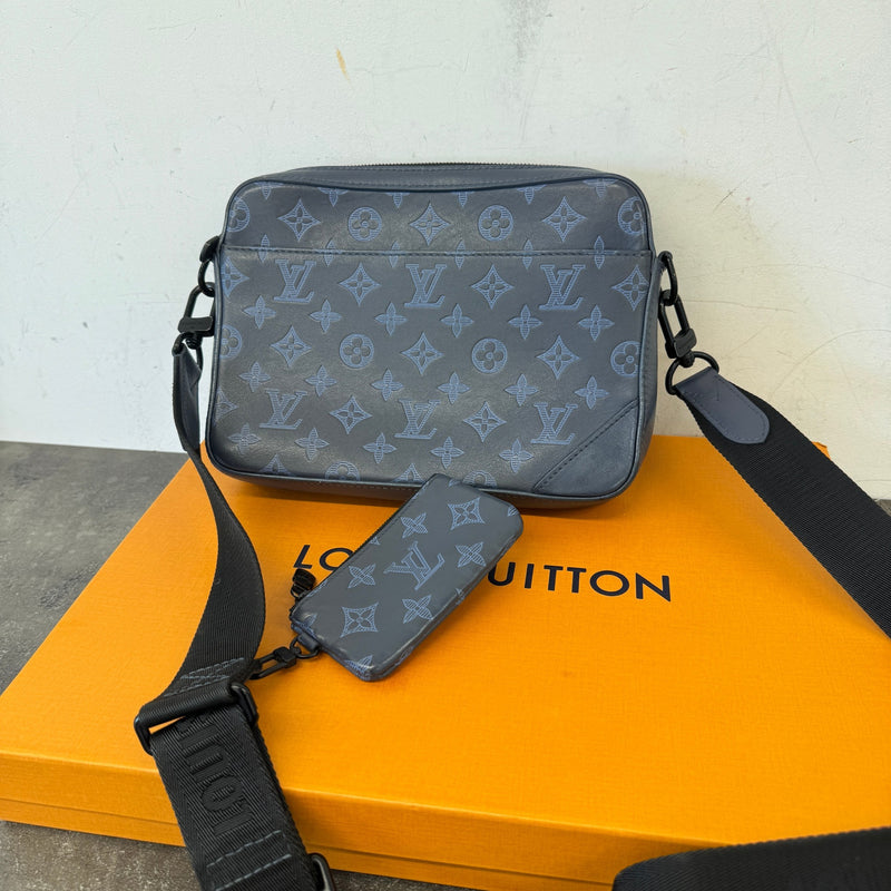Men's Monogram Duo Messenger Bag Navy