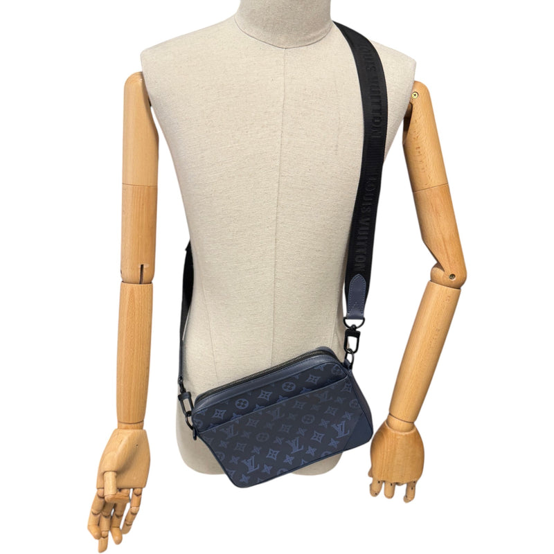 Men's Monogram Duo Messenger Bag Navy