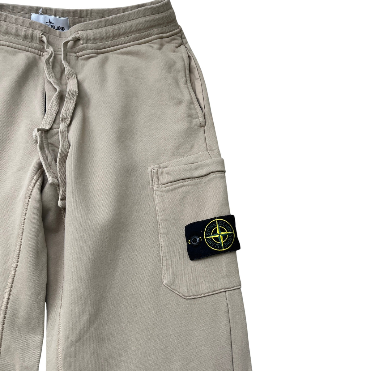 Men's Applique Logo Joggers Beige Size L / W34 - Photo 5