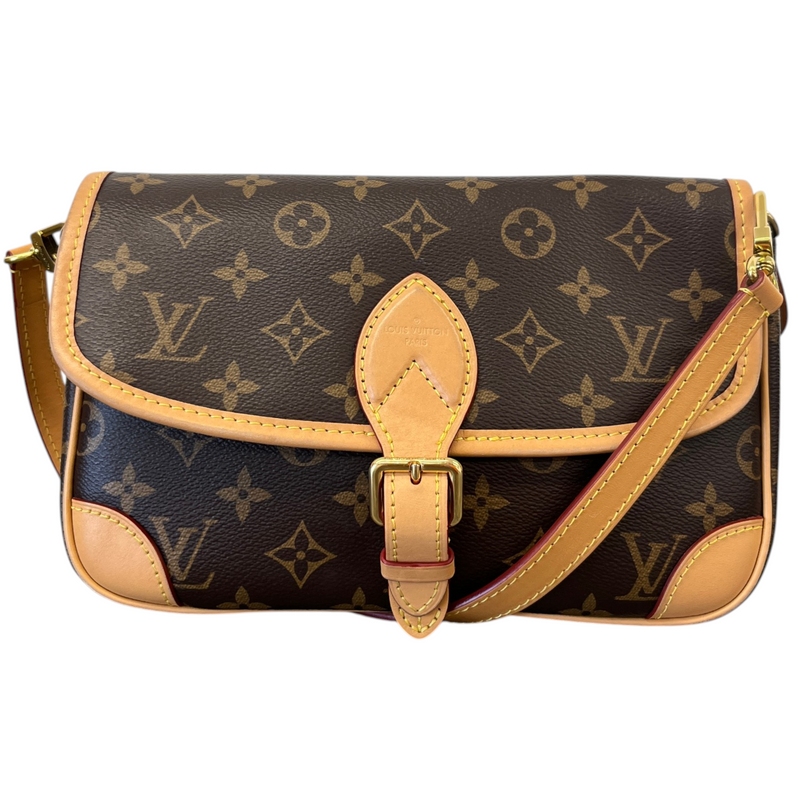 Women's Monogram Diane Satchel Bag Brown