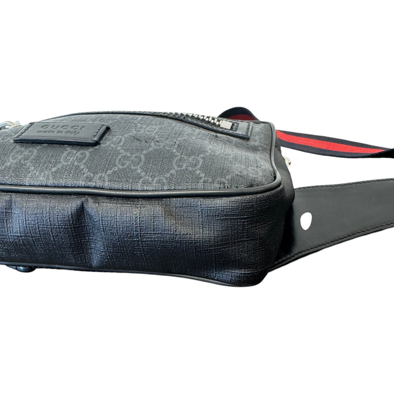 Men's GG Supreme Web Zip Belt Bag Black