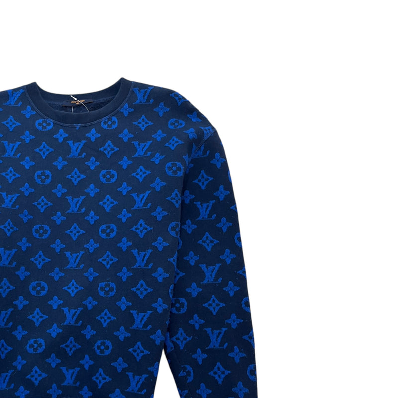 Men's Monogram Jacquard Sweatshirt Blue Size M