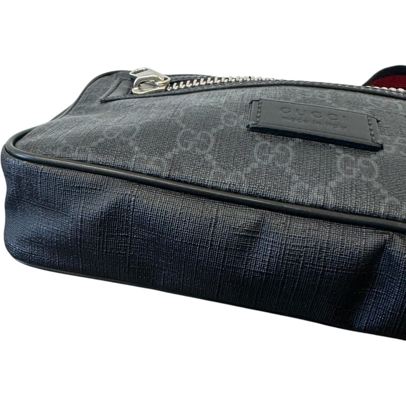 Men's GG Supreme Web Zip Belt Bag Black
