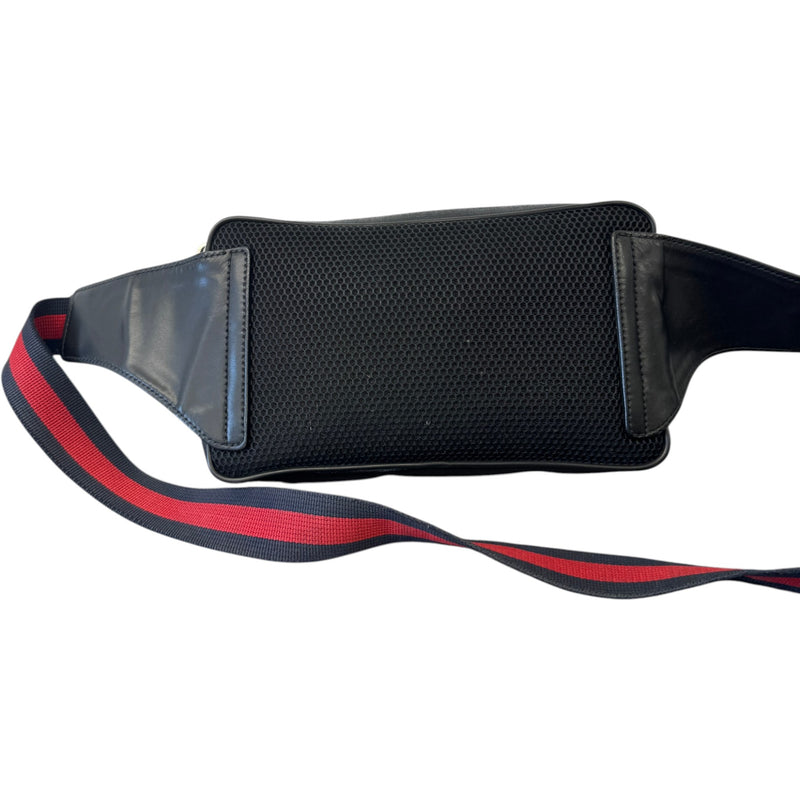 Men's GG Supreme Web Zip Belt Bag Black