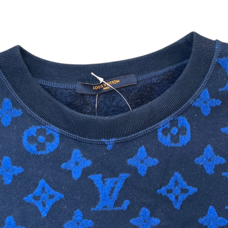 Men's Monogram Jacquard Sweatshirt Blue Size M