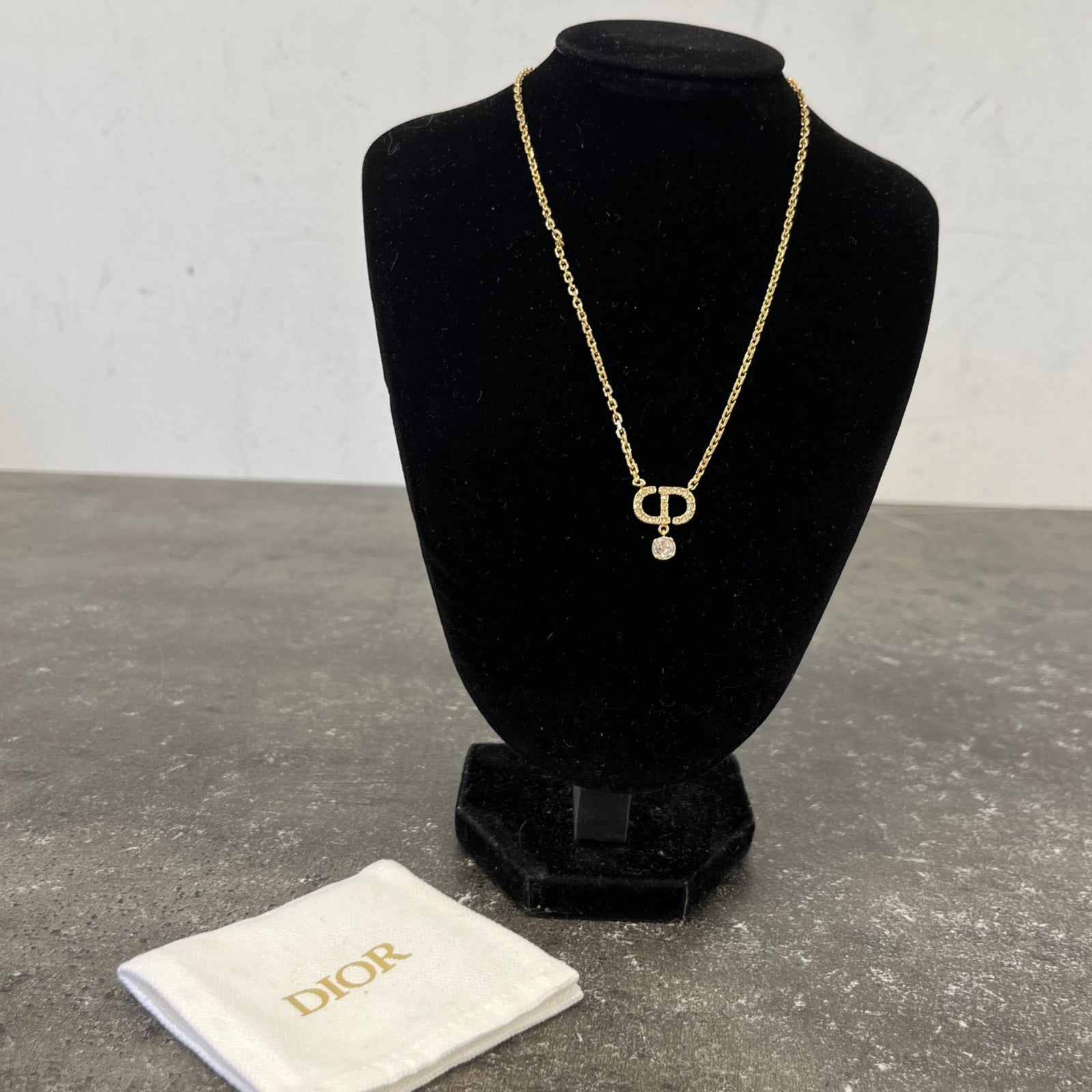 Women's CD Diamond Necklace Gold - Photo 7