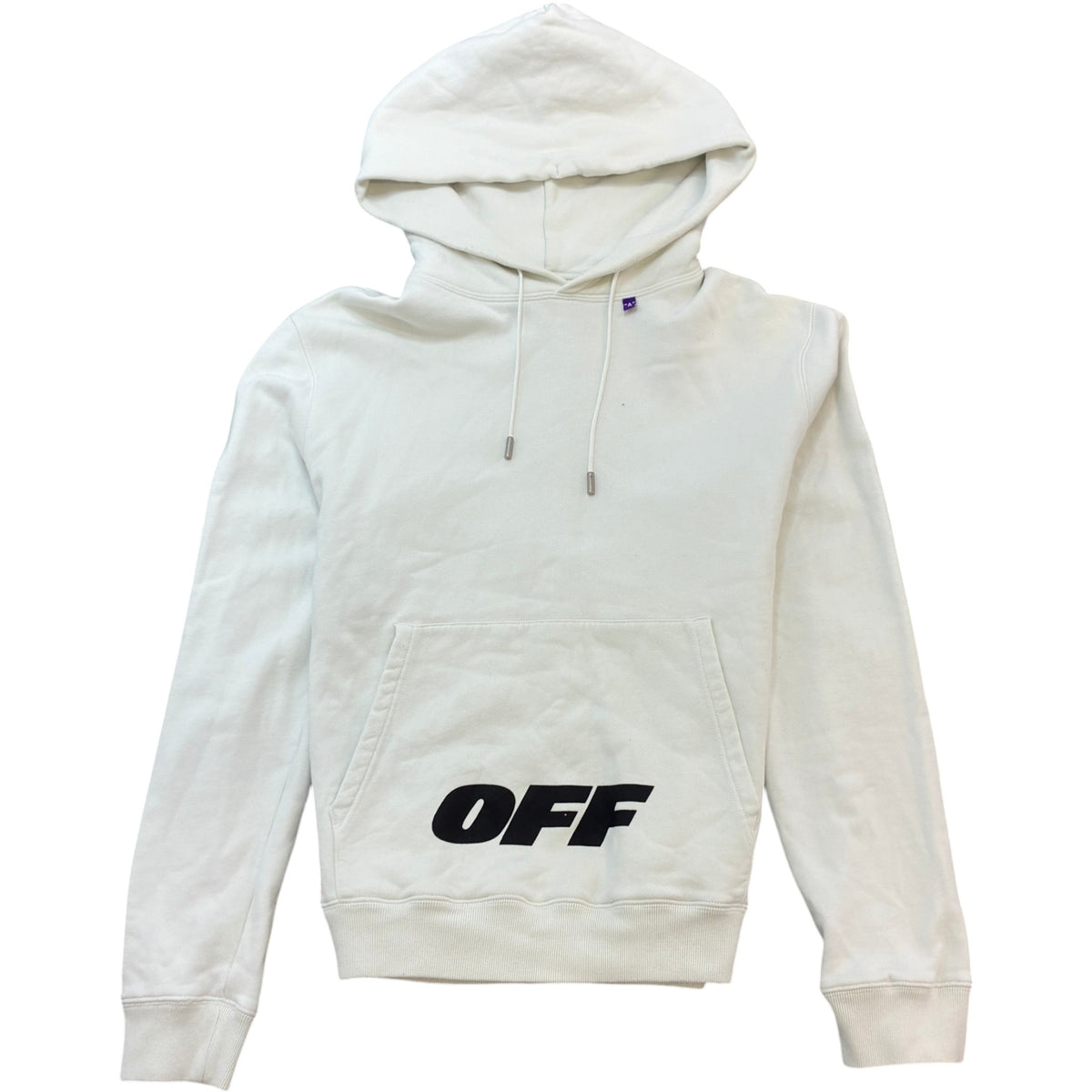 Men's Logo Print Hoodie White Size M - Photo 1
