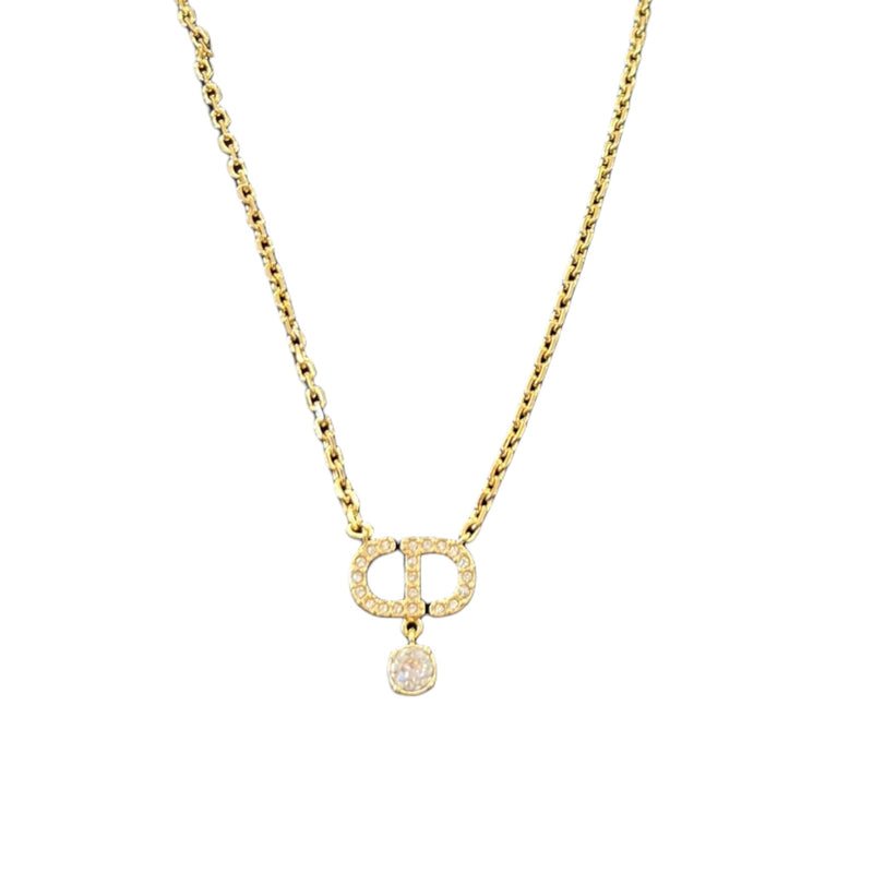 Women's CD Diamond Necklace Gold
