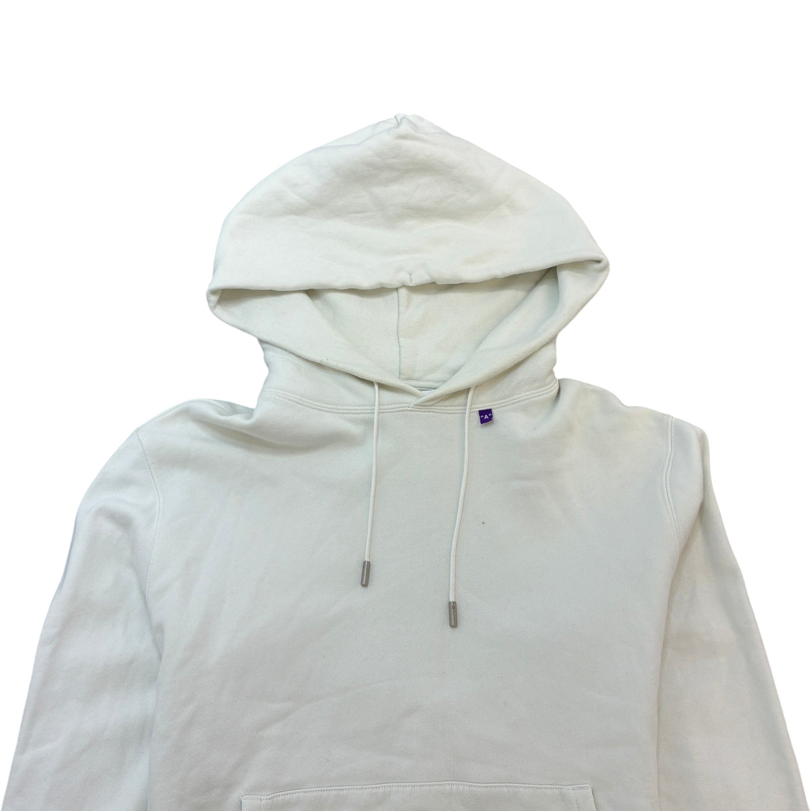 Men's Logo Print Hoodie White Size M - Photo 6