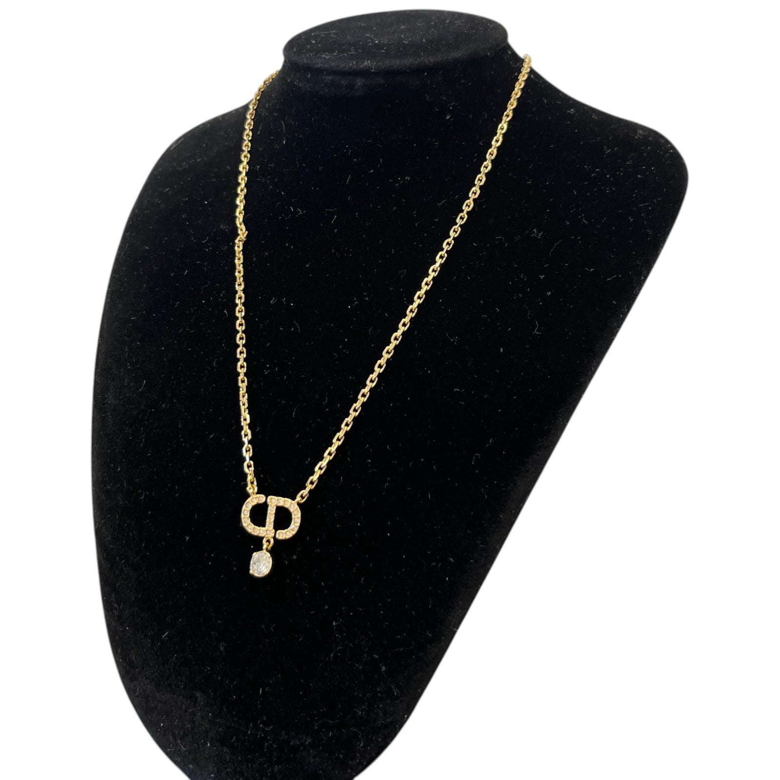 Women's CD Diamond Necklace Gold - Photo 4
