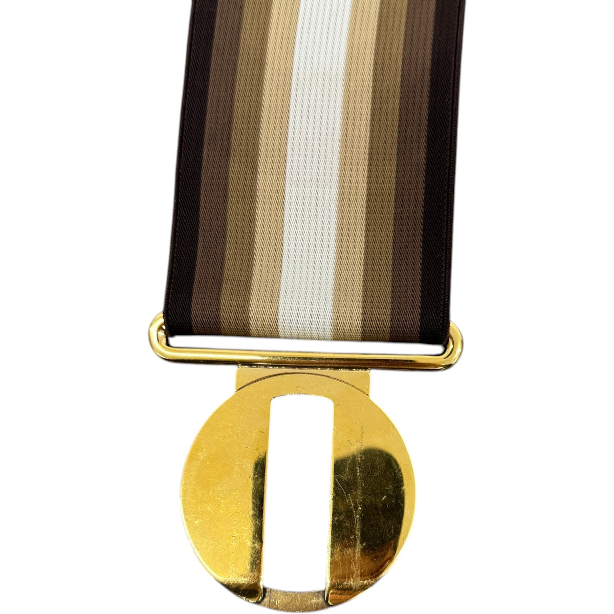 Women's Web Stripe Belt Beige Size W32 - Photo 2
