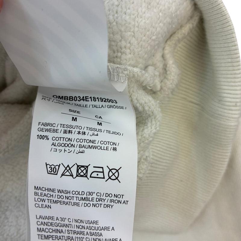 Men's Logo Print Hoodie White Size M