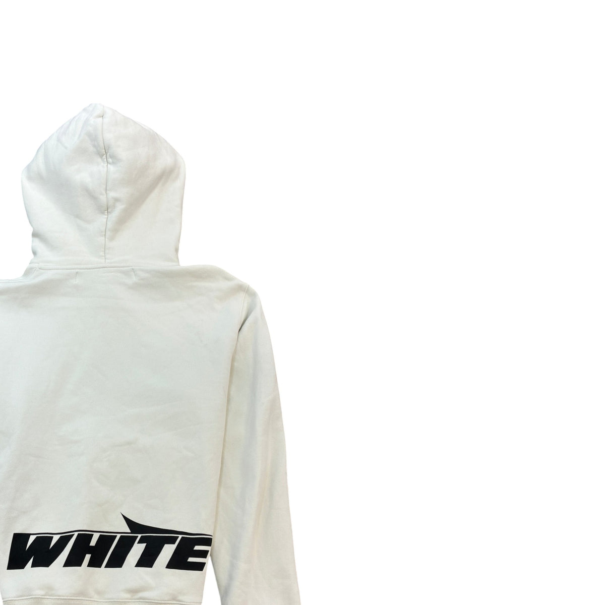 Men's Logo Print Hoodie White Size M - Photo 4