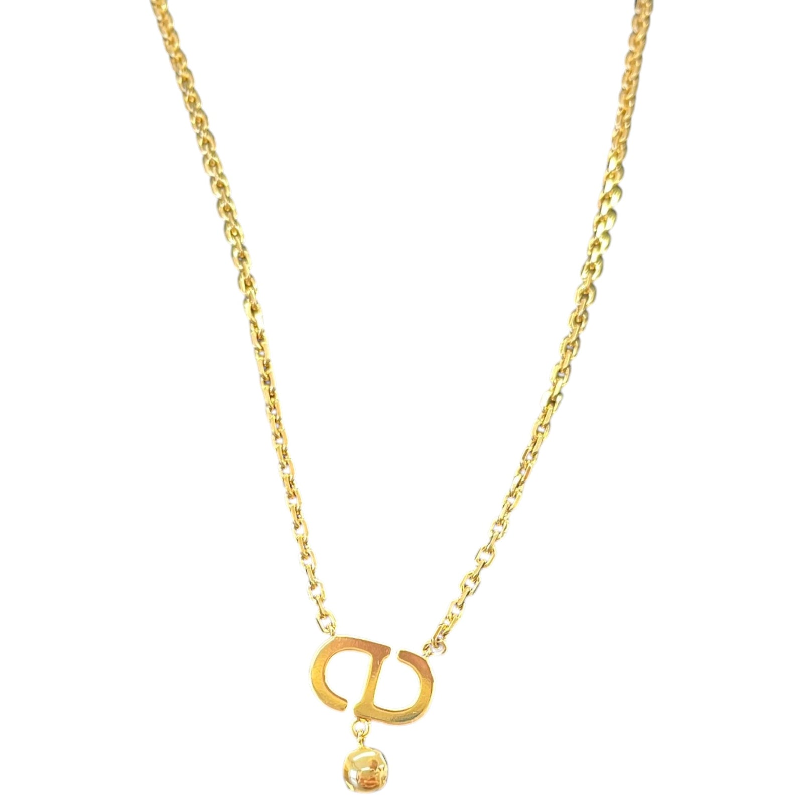 Women's CD Diamond Necklace Gold - Photo 2